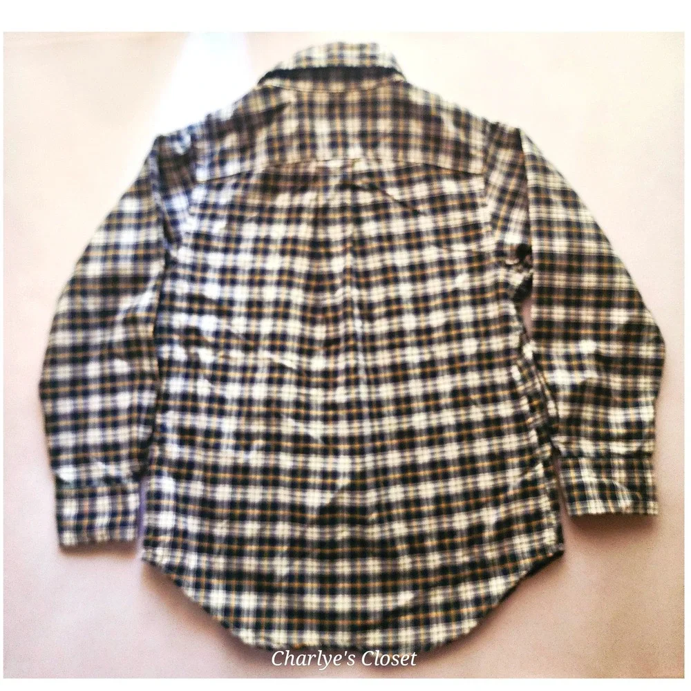 Ralph Lauren Boys Plaid Button Down Shirt 4| Back 2 School‎ Pics Preppy Playdate